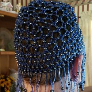 Blue Beaded Head cover